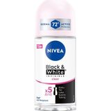 Mey İthalat Nıvea Kadın Roll On Deodorant Black & White Invisible Clear 72 Saat Anti-Perspirant Koruma (50 Ml)