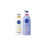 Mey İthalat Nıvea Q10 Sıkılaştırıcı C Vitamini Vücut Losyonu 250ML ve Kiraz Çiçeği Vücut Losyonu 400ML, Nemlendirici
