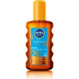 Mey İthalat Nıvea Sun SPF20 Güneş Koruyucu ve Bronzlaştırıcı Vücut Sprey 200ML,SUYA Dayanıklı, Doğal Bronzluk, Uva Uvb