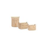 Mey İthalat Ocean Home Textile 3'lü Çocuk Odası Sevimli Zürafa Jüt Dokuma Kumaş Sepet Set 24 x 17 x 14/30 x 21 x 18/33 x 40 cm