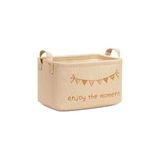 Mey İthalat Ocean Home Textile Çocuk Odası Jüt Dokuma Kumaş Sepet 30 x 21 x 18 cm