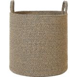 Mey İthalat Ocean Home Textile Siyah Kırçıllı Jüt Halat Sepet 40 x 40 cm