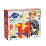 Mey İthalat® Ony-382 Playwood Ahşap Yarış Arabalı Oyun Rampası-Onyıl