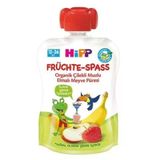 Mey İthalat® Organik Çilekli Muzlu Elmalı Meyve Püresi 100 Gr