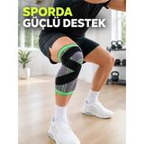 Mey İthalat® Örme Sporcu Dizliği Ayarlanabilir Çapraz Destek Bantlı Esnek Diz Koruyucu