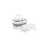 Mey İthalat Orret Home Katlanabilir Piknik Sepeti ve Mini Masa Seti 21 Litre Kapasiteli Ergonomik Taşıma Kulplu Katlanır Piknik Çantası Kamp Sepeti Çok Amaçlı Saklama Sepeti Taşınabilir Masa Piknik Organizeri