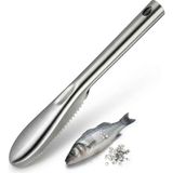 Mey İthalat Orret Home Paslanmaz Metal Balık Pulu Ayıklayıcı Balık Temizleyici Tırtıklı Dişli Balık Pulu Kazıyıcı Ergonomik El Tipi Balık Derisi ve Pulu Temizleme Aparatı Mutfak Için Dayanıklı Pratik Balık Soyma