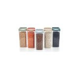 Mey İthalat Orret Home Şeffaf Erzak Kabı Kapağı Süzgülü Saklama ve Düzenleme Kabı Plastik Gıda Saklama Kabı Bakliyat Makarna Un Şeker Saklama Kutusu 1 Adet (Asorti Renk) (2,4 Litre)