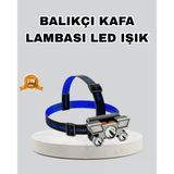 Mey İthalat® Outdoor Ve Gece Balıkçılığı İçin Led Kafa Lambası – Usb Şarjlı, 60° Ayarlanabilir Far