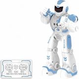 Mey İthalat Oyuncak Uzaktan Kumandalı ve El Sensörlü Şarjlı LED Işık Moonwalk Yürüyen Akıllı Robot 19 Fonksiyonlu Robot