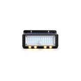 Mey İthalat Panter Solar Hareket Sensörlü LED Duvar Lambası 3W 44 Smd Beyaz + 4 Gün Işığı Led, 300 Lümen, IP65 Su Geçirmez, 3 Modlu Güneş Enerjili Aplik, Balkon ve Bahçe Aydınlatması