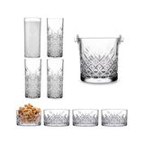 Mey İthalat Paşabahçe Timeless 9 Parça Rakı Seti; 4 Rakı Bardağı, 4 Çerezlik, 1 Buz Kovası