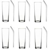 Mey İthalat Pasabahce Vodka Bardağı ve Eğimli Cam Pipet Seti. 6 Lı - 12 Parça TYB3CCCPS8VG0S5H83