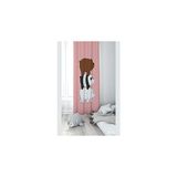 Mey İthalat Pelangi Pembe Ayıcık Desenli Dijital Baskı Yıkanabilir Bebek Çocuk Odası Fon Perdesi, Pembe-Kahverengi 70 x 270