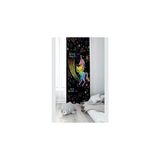 Mey İthalat Pelangi Siyah Unicorn Desenli Dijital Baskı Yıkanabilir Bebek Çocuk Odası Fon Perdesi, Siyah 70 x 270