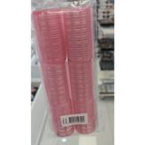 Mey İthalat Pembe Kadife Saç Bigudisi, Yapışkanlı Rulo, Doğal Bukle Için, IS-804 Model