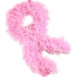 Mey İthalat® Pembe Renk Kabarık Kalın Otriş Boa Tüy 6 Cm Genişlik 180-200 Cm Uzunluk