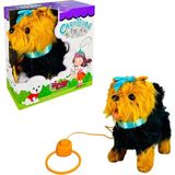Mey Ithalat® PFT-B267 Peluş Tasmalı Yürüyen Köpek Mavi - Renkli