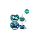 Mey İthalat Philips Avent Ultra Air Emzik, 18 Ay+, Erkek Bebekler Için, 2’li Paket, Ortodontik Silikon, Geniş Hava Delikli, Mikrodalga Sterilize Edilebilir, Bpa Içermez, SCF349/18