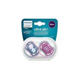 Mey İthalat Philips Avent Ultra Air Emzik, 18 Ay+, Kız Bebekler Için, 2’li Paket, Ortodontik Silikon, Geniş Hava Delikli, Mikrodalga Sterilize Edilebilir, Bpa Içermez, Taşıma Kutulu, SCF349/22