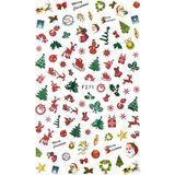 Mey İthalat Pop Beauty Nail Art Tırnak Süsleme Sticker, Christmas(Yılbaşı), Tırnak Dövmesi, Tırnak Tattoo