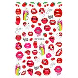 Mey İthalat Pop Beauty Nail Art Tırnak Süsleme Sticker, Tırnak Dövmesi, Tırnak Tattoo Mor