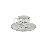 Mey İthalat Porland 04A+P020403 Be Happy Su Bardakları, Porselen