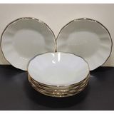 Mey İthalat Porland Porselen 6'lı Yaldız Çay Tabak 11 cm 8697263541758