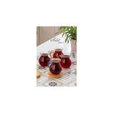 Mey İthalat Porsima LM-0035 Ehli Keyf 4 Parça 4 Kişilik Çay Seti – 200 ml Borosilikat Cam Kulplu Tombik Bardak Takımı