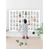 Mey İthalat Postermanya (PSTER21316) Insanlar ve Portreler Eğitici Dev Boyama Kağıdı, Çocuklar Için Aktivite Boyama Rulosu (90X130CM)