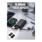 Mey İthalat ® Powerbank 20.000 Mah Dijital Göstergeli LCD Ekran Uzun Pil Ömrü Yeni Nesil FP-MMEYTDUUCZ20MAHPOWERBANK3-1