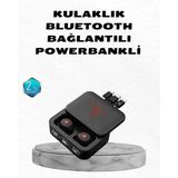 Mey İthalat® Powerbank Özellikli Bluetooth Kablosuz Kulaklık – Dokunmatik Kontrol, Uzun Pil Ömrü, Ergonomik Tasarım