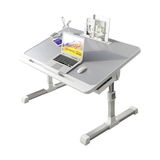 Mey İthalat Premium Katlanabilir Laptop Masası, LED Aydınlatmalı USB Fanlı Dizüstü Bilgisayar Sehpası, Yükseklik ve Açı Ayarlı, Tablet ve Kitap Standlı, Çekmeceli 60X40 cm Gri - 10 cm - Renkli