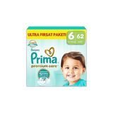 Mey İthalat Prima Bebek Bezi Premium Care 6 Numara 62 Adet Ultra Fırsat Paketi
