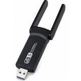 Mey İthalat Primex PX-AC1200 USB 3.0 Wifi Adaptör, Realtek RTL8812BU, AC1200/AC1300 Dual Band 2.4g-5g, 802.11AC Kablosuz Ağ Alıcı, Pc Laptop Masaüstü Için Wireless USB Dongle