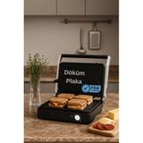 Mey İthalat Primo Tost Makinesi | 2000W Güç | Yapışmaz Plaka | Yağ Hazneli Termostatlı Tost Makinası
