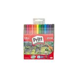 Mey İthalat Pritt Keçeli Kalemler, Çocuk Dostu Zararsız Boya, Su Bazlı Renkli Kalem, Silinebilir Boya Kalemi, Dayanıklı Kırtasiye Malzemesi, 12 Renkli Paket