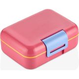 Mey İthalat Promosyonca 2 Katlı Bento Öğle Yemeği Kutusu, 1.6 Litre, 3 Bölmeli, Bpa Içermeyen Pp Plastik, Çatal Bıçak Kaşık Hediyeli (Pembe)
