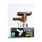 Mey İthalat Pvc Pencere Çocuk Emniyet Güvenlik Kilidi Düğmeli Metal Beyaz (1, Açık Kahve) - 10 x 10 cm - Renkli