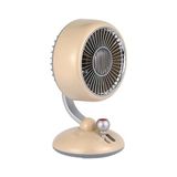 Mey İthalat Q3 LED Şarjlı Bej 120 3 ° Salınımlı Kademeli Işıklı Masaüstü Fan Vantilatör Retro - Çok Renkli
