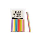 Mey İthalat Renkli 50X70 cm Fon Kartonu, 10 Renk, 1 Rulo, Büyük Boy - Çok Renkli - Standart - Otomatik