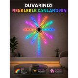 Mey İthalat® Rgb Led Duvar Aydınlatması Telefon Kontrollü Dekoratif Ortam Işığı