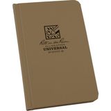 Mey İthalat Rite In The Rain Su Geçirmez Sert Kapaklı Defter, 10.8 x 17.1 Cm, Kahverengi Kapak, Evrensel Desen, Model 970TF-M
