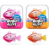 Mey İthalat Robo Alıve Robo Fish Zuru Su Aktive Edilmiş Renk Değiştiren Robotik Yüzme Balıkları (Pembe + Altın) Piller ile Birlikte Gelir, Amazon'a Özel (2 Paket) Seri 3 Banyo Oyuncağı