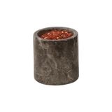 Mey İthalat Roza Mermer Baharatlık 8x8 cm Mermer Tuzluk Masaüstü Baharatlık Kahverengi