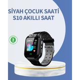 Mey Ithalat® S10 Siyah Akıllı Çocuk Saati Anlık Konum Takibi ve Rota Geçmişi - Renkli - Standart