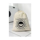 Mey İthalat Sade Tasarımlı Wash Desenli Ham Bez Kumaş Çok Amaçlı Kirli Çamaşır Torbası 40X50 (1 Adet) (Model 6) - 10 x 10 cm - Çok Renkli