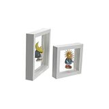 Mey İthalat Safe 4516 Asılı Çerçeve, Beyaz, 18 x 18 cm | Mıknatıslı Çerçeve, 3D Çerçeve, Beyaz Nesneler Için, Üç Boyutlu Eşyalar