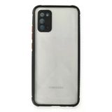Mey İthalat® Samsung Galaxy A02s Kılıf Miami Şeffaf Silikon - Siyah