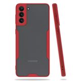 Mey İthalat® Samsung Galaxy S21 Plus Kılıf Platin Silikon - Kırmızı